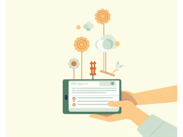 Illustration of a user-friendly feedback interface with thought bubbles and icons representing suggestions and improvements.
