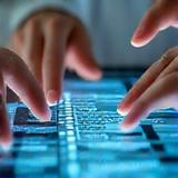 Three diverse hands reaching towards a magnified view of a product ingredient list, conveying meticulous testing.
